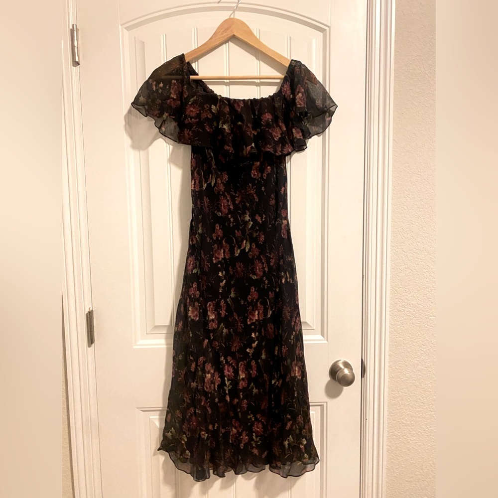 Polo Ralph Lauren Floral Silk Chiffon Dress